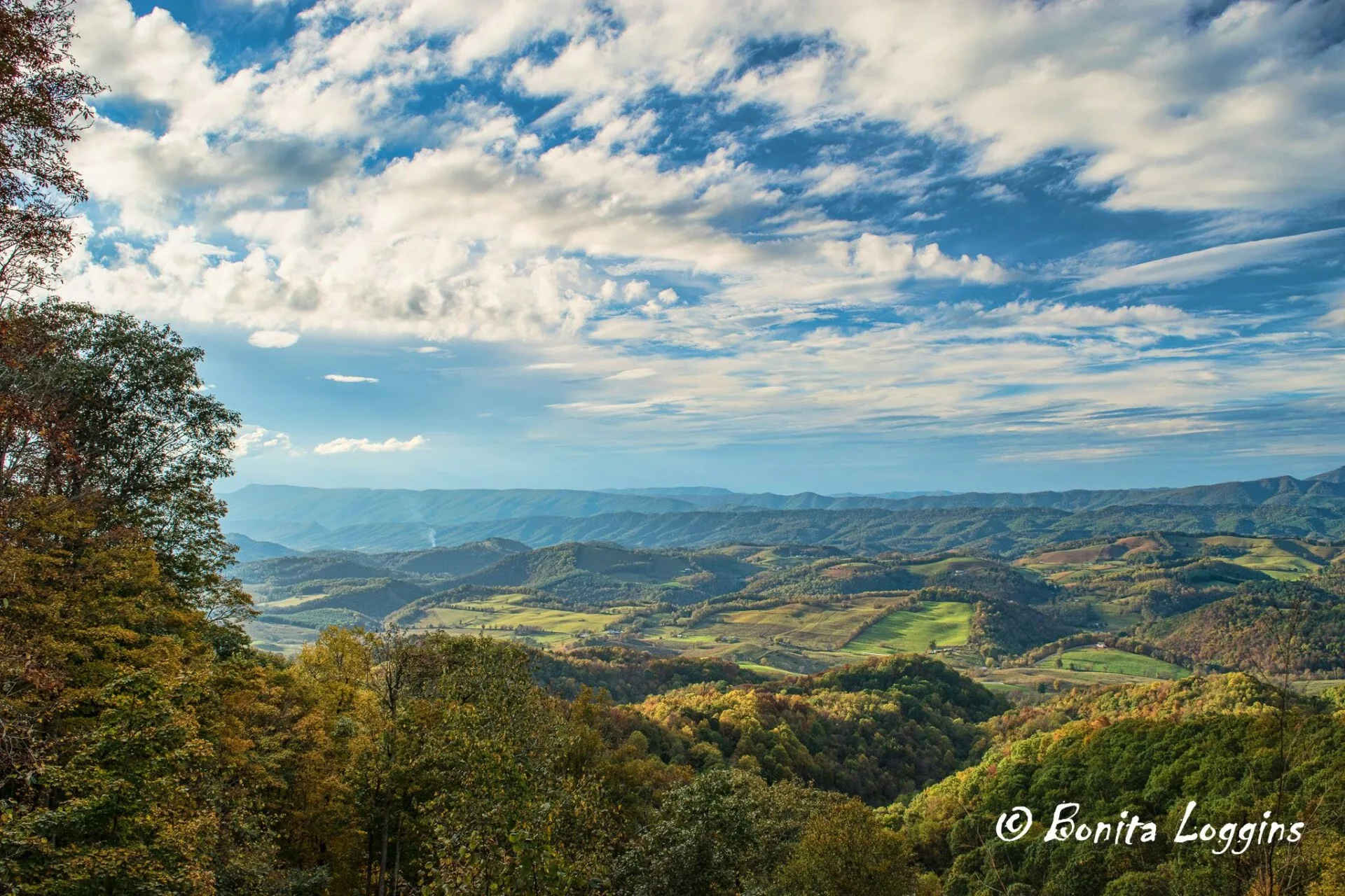 a view from the mountains on a beautiful day